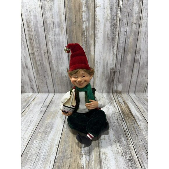 Celebrate It Treasured Darling Toymaker Elf With A Boat Karen Didion Style - Picture 1 of 9